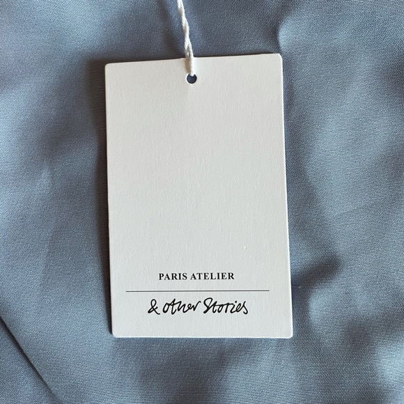 Paris Atelier & Other Stories mini dress in blue - Picture 5 of 6